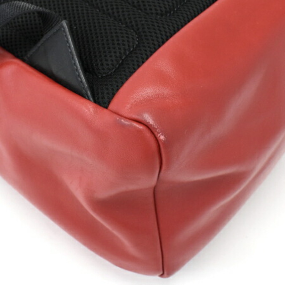 Prada Leather Triangle Red Backpack - image 5